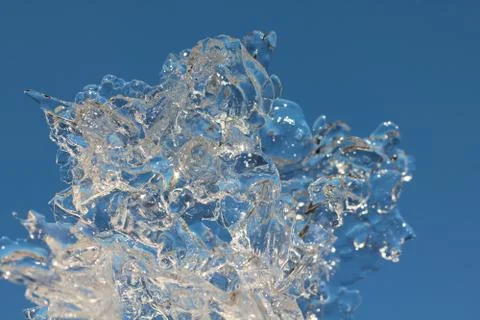 Ice macro background Stock Photos