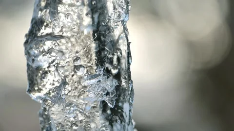 Ice macro background.Close-up of the structure of frozen water Stock Footage 344026280