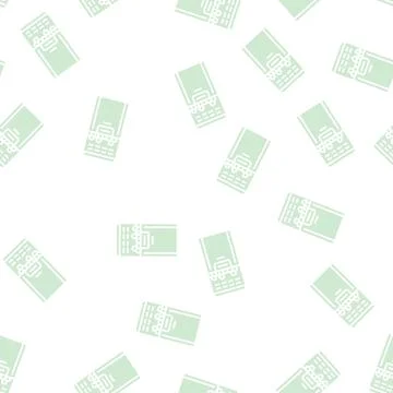 Ice maker glyph seamless pattern Stock Illustration