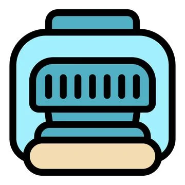 Ice maker producing ice cubes in tray, kitchen appliance icon Stock Illustration
