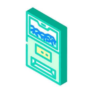Ice maker restaurant equipment isometric icon vector illustration Stock Illustration