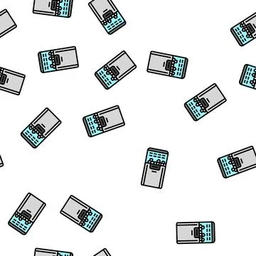 Ice maker vector seamless pattern Stockillustratie