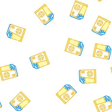 Ice maker vector seamless pattern Illustrazione stock