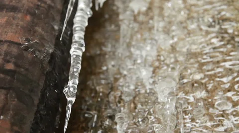 Ice melting close up shot Stock Footage 47931464