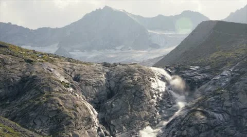 Ice Melting from Glacier Stock Footage 11942628