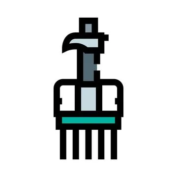 Ice melting machine delivering granular material outline design Illustrazione stock