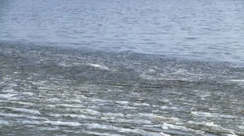 Ice melting in river Stock-Footage 10856656