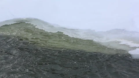 Ice melting on the river in the spring Stock Footage 88395032