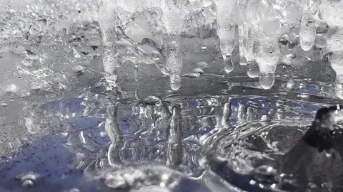 Ice Is Melting. Spring. Drops Drips Vídeo Stock 270711519