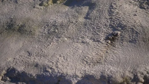 Ice melts and flows from the mountains 库存影片 190804405