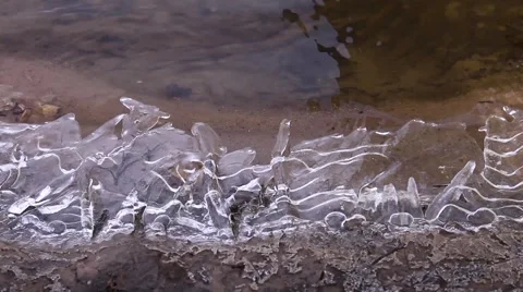 Ice melts on the river Video stock 60947956