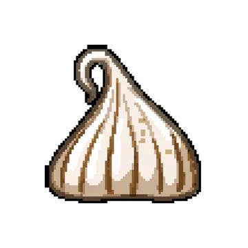Ice meringue pixel art vector illustration Illustrazione stock