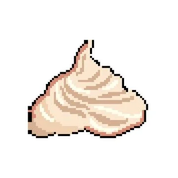 Ice meringue pixel art vector illustration Illustrazione stock