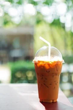 Ice milk tea Stock Photos