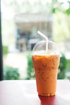Ice milk tea Stock Photos