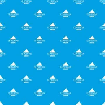 Ice mountain pattern seamless blue Stock Illustration