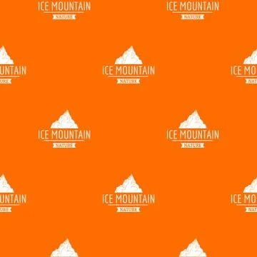 Ice mountain pattern vector orange Stock Illustration