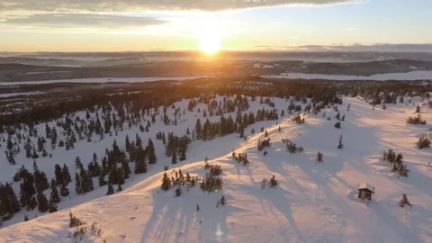 Ice mountain sunset view Stock-Footage 272181728