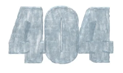 Ice number 404 - error message - 3d illustration Stock-Illustration