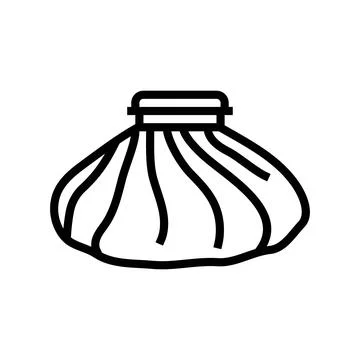 Ice pack cold therapy recovery wellness line icon vector illustration Stock Illustration