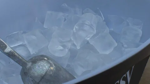 Ice pack with ice scoop Stock Footage 130050053