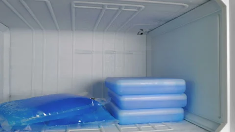 Ice packs in the freezer. Stock Footage