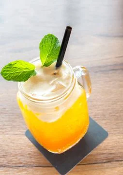 Ice Passionfruit tea Stock Photos
