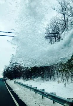 Ice Patch on the Windshield Foto stock