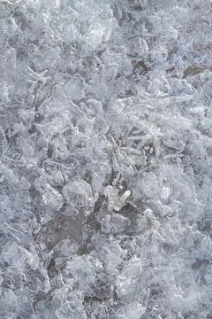 Ice pattern with air bubbles Stock Photos