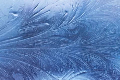Ice pattern on glass Foto stock