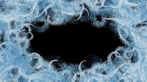 Ice Pattern Growing Frame Stock Footage 69949496