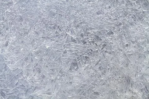 An ice pattern that is made up of frozen ice needles Stock Photos