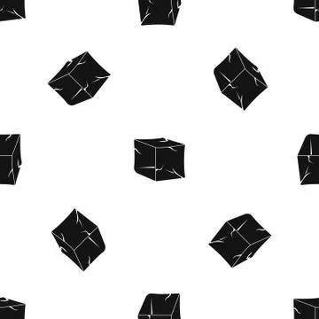 Ice pattern seamless black Illustrazione stock