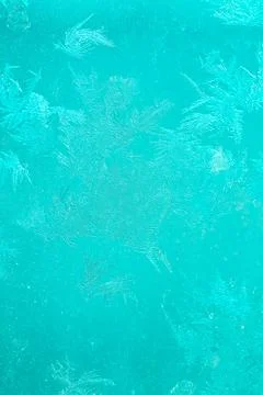Ice Pattern on window in Winter time Stock Photos