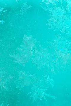 Ice Pattern on window in Winter time Stock Photos