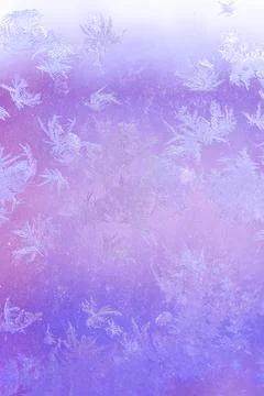 Ice Pattern on window in Winter time Stock Photos