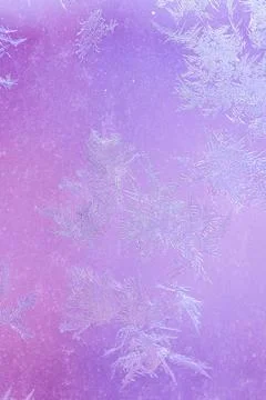 Ice Pattern on window in Winter time Foto stock
