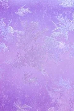 Ice Pattern on window in Winter time Stock Photos