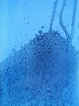 Ice pattern on winter glass Stock Photos