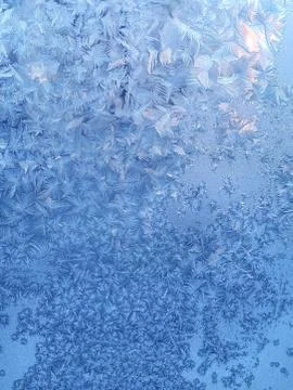 Ice pattern on winter glass Foto stock