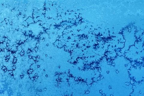 Ice pattern on winter window Foto stock