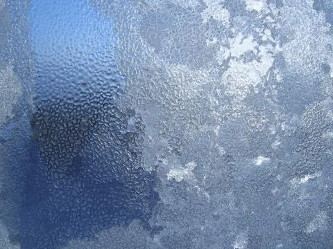 Ice pattern on winter window 写真素材