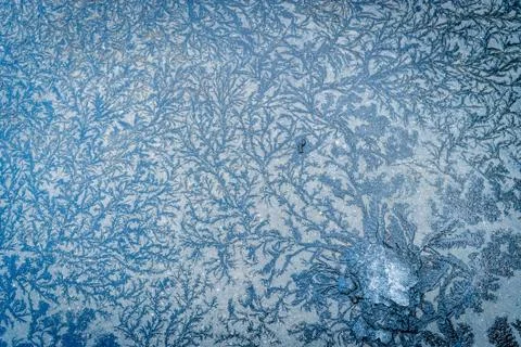 Ice patterns on the floor Stock Photos