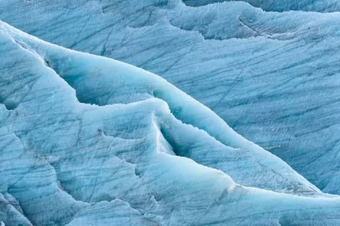 Ice patterns in glacier Stock Photos