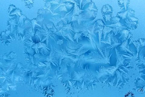 Ice patterns on winter glass Stock Illustration