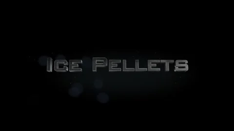 Ice Pellets title metal text on black alpha channel background 스톡 동영상 296206518
