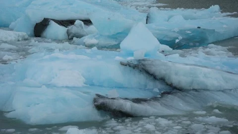 Ice of Perito Moreno glacier while falling Stock Footage 327712537
