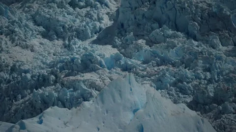 Ice of Perito Moreno glacier while falling Stock Footage 327712551