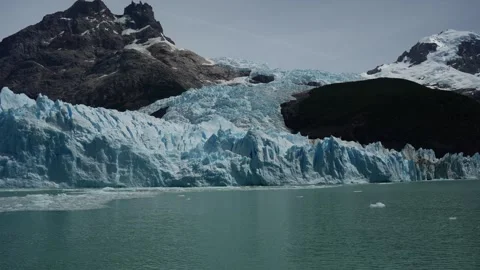 Ice of Perito Moreno glacier while falling Stock Footage 327712558