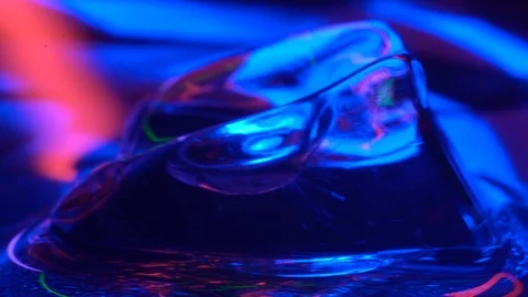 Ice piece in deep black shadow environment Stock Footage 106820440